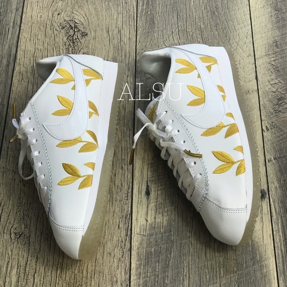 NWT Classic Cortez White Metallic Gold W AUTHENTIC - Picture 7 of 8